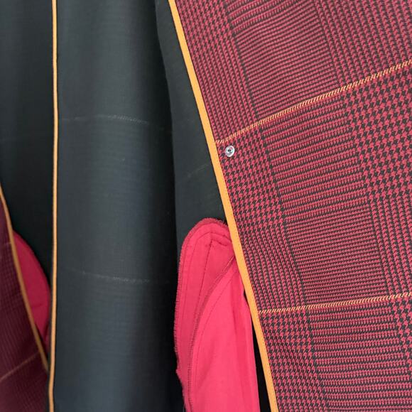 Laurie Felt Los Angeles Zoe Burgundy Plaid Wrap Coat US M - Picture 5 of 5